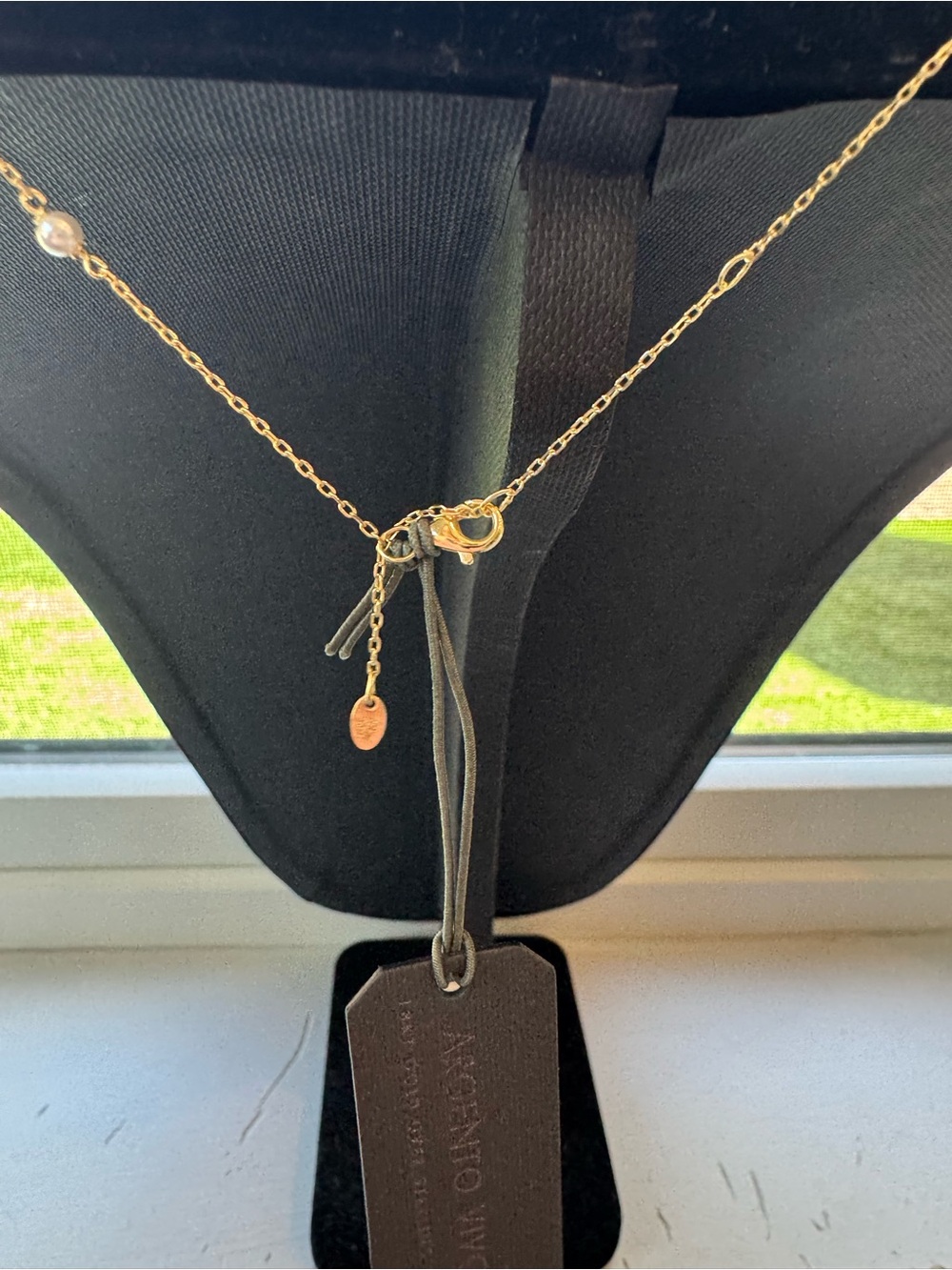 Argento Vivo Gold Chain Necklace with Turquoise Beads - Picture 2 of 5